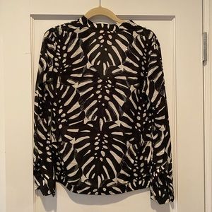 Tory Burch black and white blouse